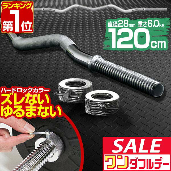 【12/1ワンダフルデー特価】【楽天1位】バーベル バーベルシャフト 長さ 120cm Wシャフト プレート カラー ダンベルプレート用 追加 径28mm 28φ1200 標準サイズ バーベル シャフト 筋トレ トレーニング バーベルWシャ ■[送料無料]