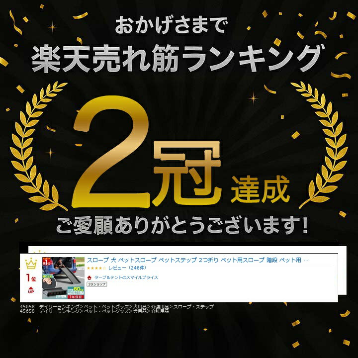 【楽天1位】スロープ 犬 ペットスロープ ペットステップ 2つ折り ペット用スロープ 階段 ペット用 踏み台 ドッグスロープ ドッグステップ 犬用 ゆるやか 折りたたみ 屋外 車用 ステップ ペット用階段 クッション 段差 犬用階段 小型犬 老犬 1年保証 ■[送料無料] - Image 3