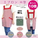 【メーカー直販】エプロン H型 チェック柄 ショート丈 男女兼用 定番 撥水 軽い ゆったり ノーアイロン しわになりにくい おしゃれ シンプル ユニフォーム 制服 業務用 料理 DIY ガーデニング 家事 父の日 プレゼント ギフト メール便送料無料 CK-5