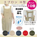 【メーカー直販】エプロン H型 無地 ロング丈 男女兼用 定番 撥水 軽い ゆったり しわになりにくい おしゃれ シンプル ユニフォーム 業務用 料理 ユニフォーム 制服 ワーク DIY ガーデニング 家事 父の日 プレゼント ギフト メール便送料無料 TC-11