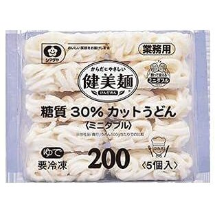 「　健美麺　」　糖質　30％　カット　うどん　200g×40個　業務用　冷凍　ミニダブル 1