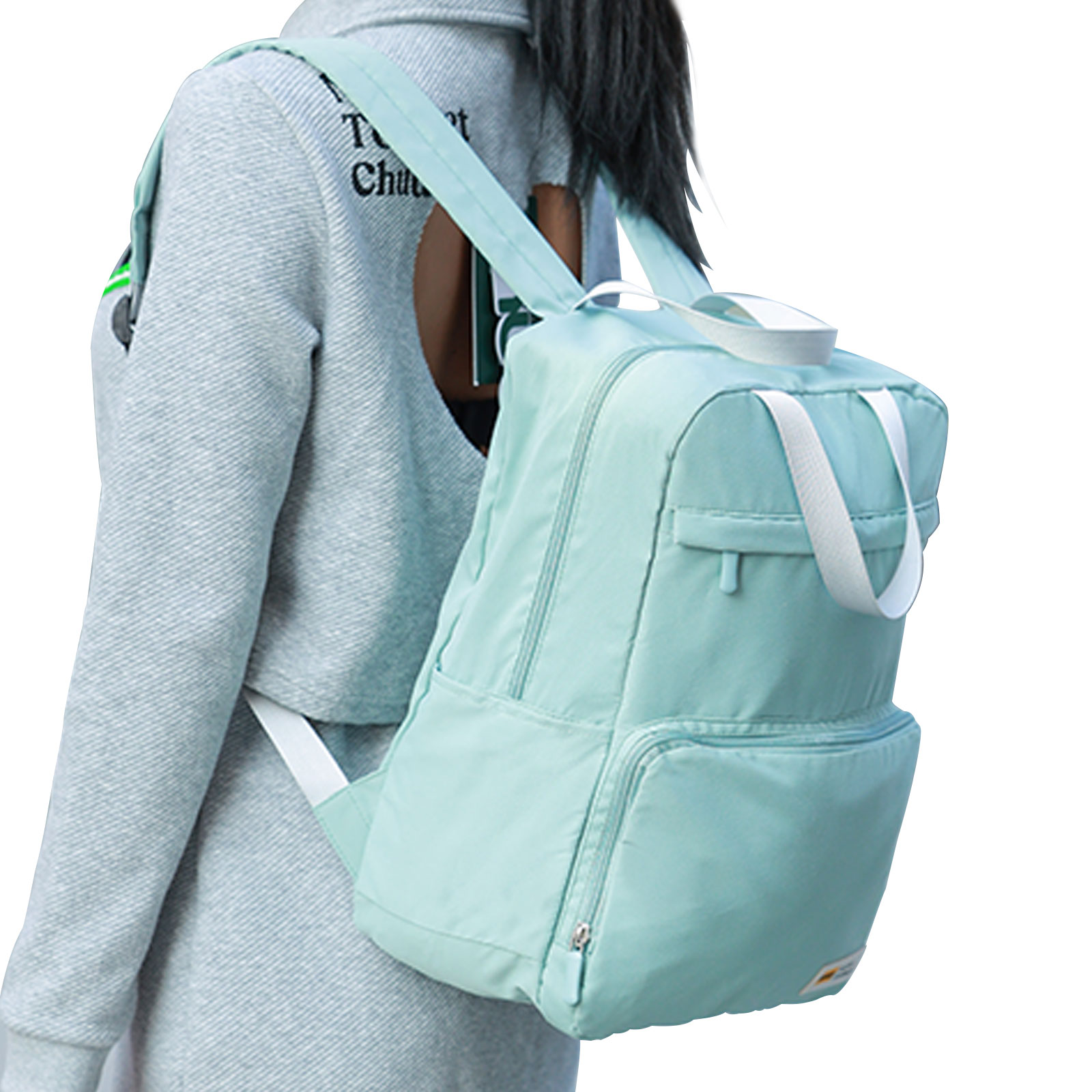 DSDCDJ レディース リュック 超薄型軽量(250g) 防水 A4サイズ折りたたみ可能 薄さ3cm フロントポケット..