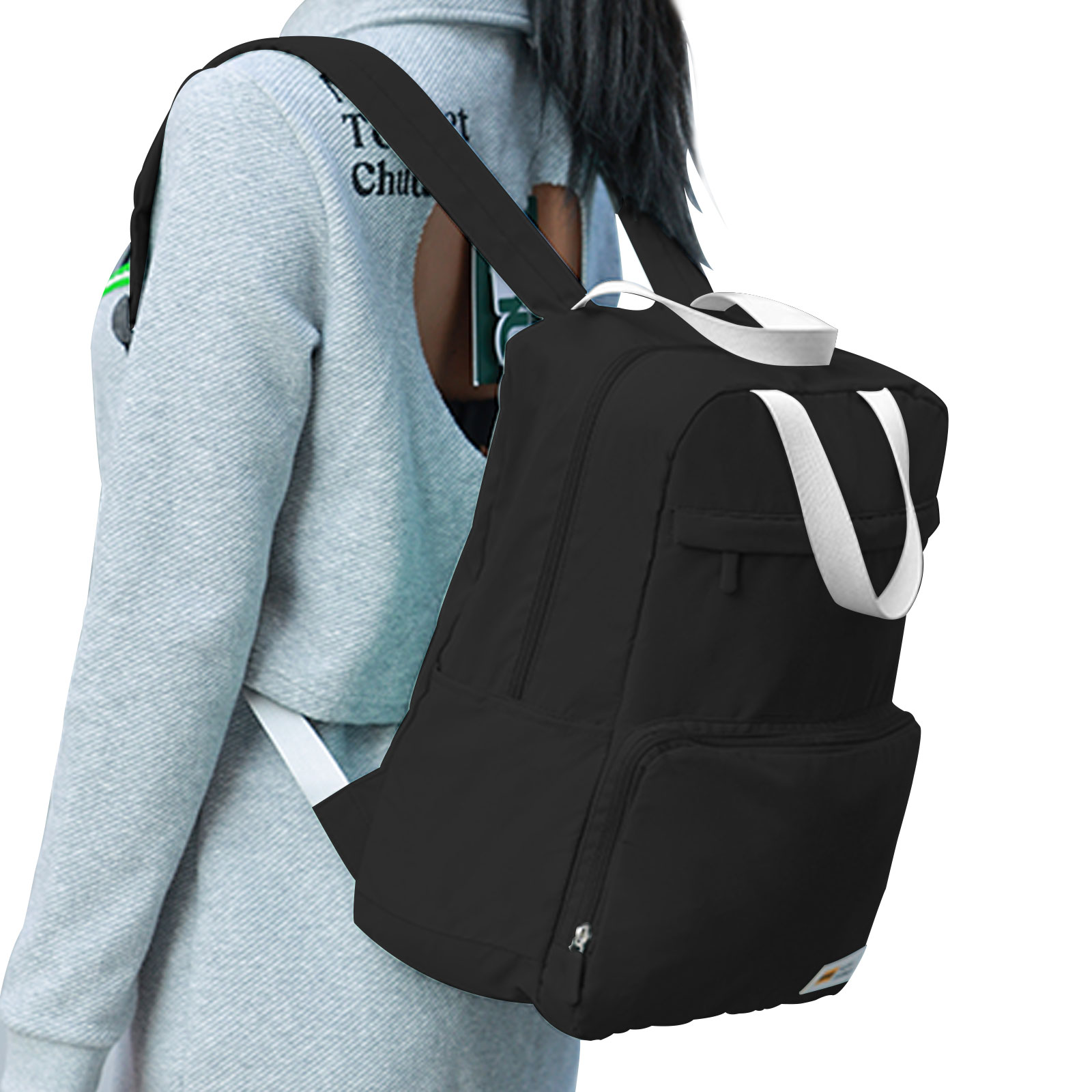 DSDCDJ レディース リュック 超薄型軽量(250g) 防水 A4サイズ折りたたみ可能 薄さ3cm フロントポケット..