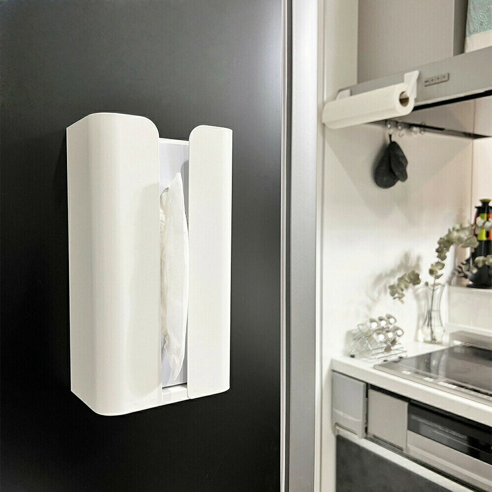 キッチンペーパーホルダー マグネット 磁石 ティッシュホルダー ティッシュケース おしゃれ 黒 白 ペー..