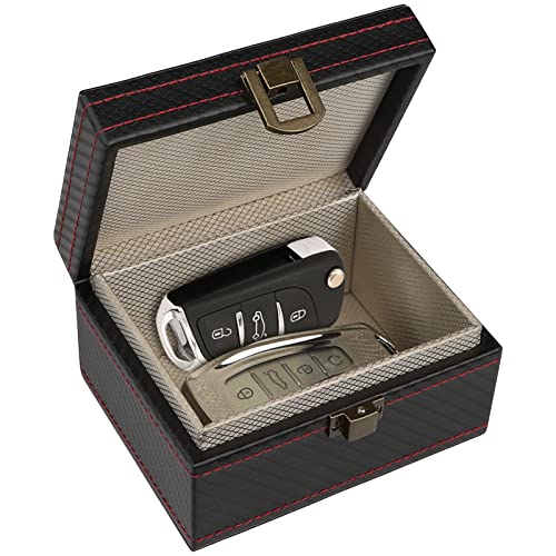 キーケース リレーアタック防止用 リレーアタック防止 4カーキー 容量 スマートキー収納 信号電波遮断キーケース おしゃれ 耐久 ブラック