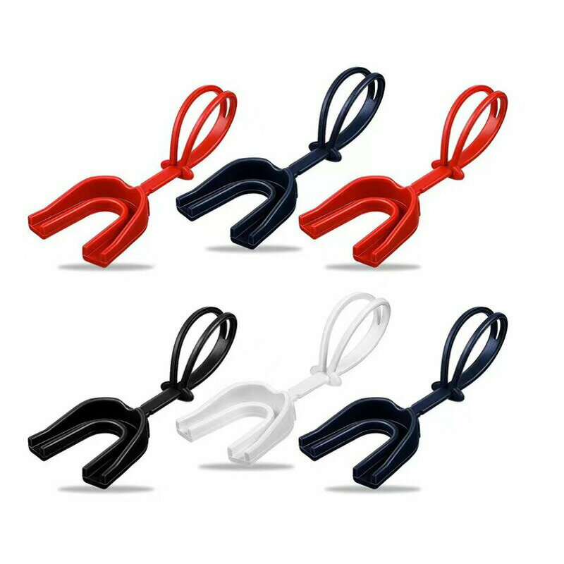 3個 ストラップ付きフットボールマウスガード ソフトプロフェッショナル 若者用マウスガードストラップ..