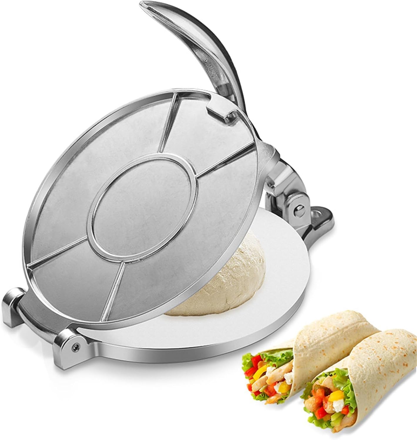 トルティーヤプレス タコス プレス機 トルティーヤメーカーキッチン用品 表面が滑らかで 洗浄が簡単 調..
