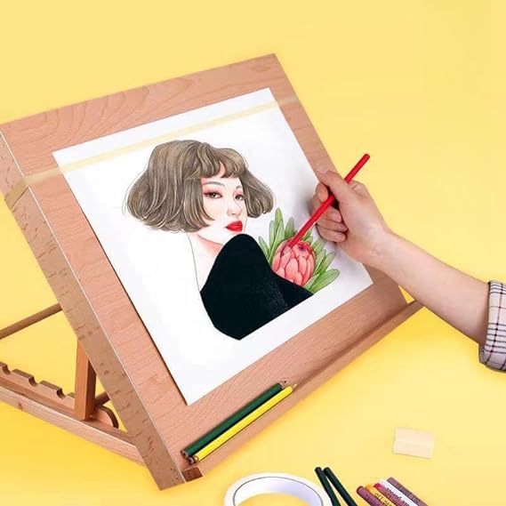 乐天商城 - 絵画スタンド 角度調節 卓上 A3 木製 折りたたみ 卓上イーゼル 看板立て 油絵 画材 水彩画 写生 スケッチ 手芸 ターレンス 描画イーゼル デスクイーゼル 絵画イーゼル スタジオ絵画 省スペース