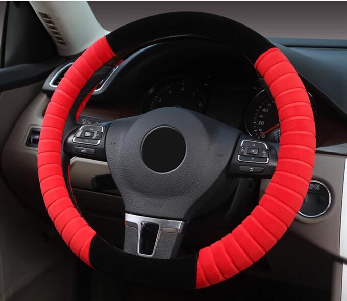 ステアリングカバー ハンドルカバー ステアリング カバー Sサイズ 軽自動車 普通車 兼用 秋冬新作　暖かい カー用品 車用品 柔らかい ふわふわ