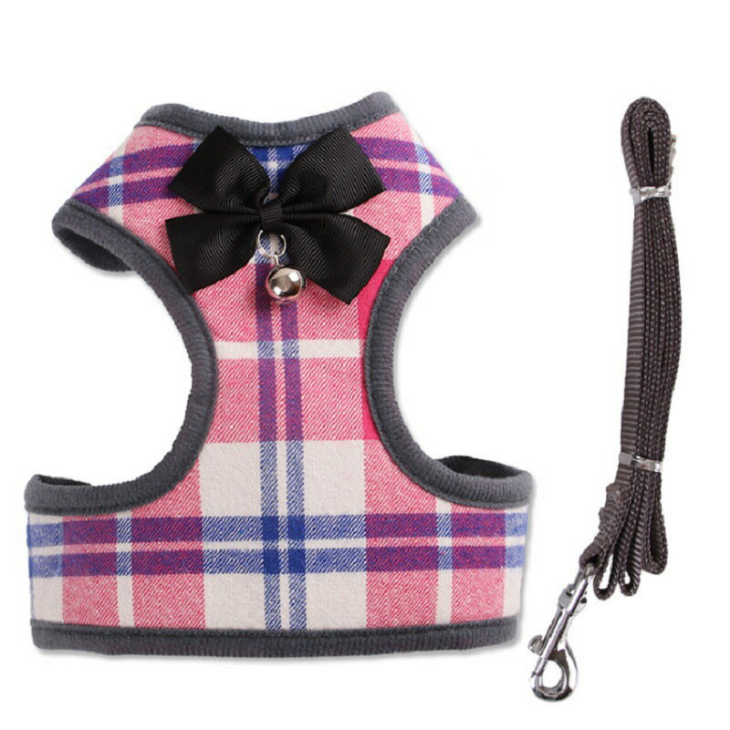 【送料無料】犬 ハーネスリード 犬ハーネス 犬用ハーネス リード付 ペット 服 犬のハーネス リード 子犬 小型犬 中型犬 胴輪 脱げない リードセット おしゃれ かわいい