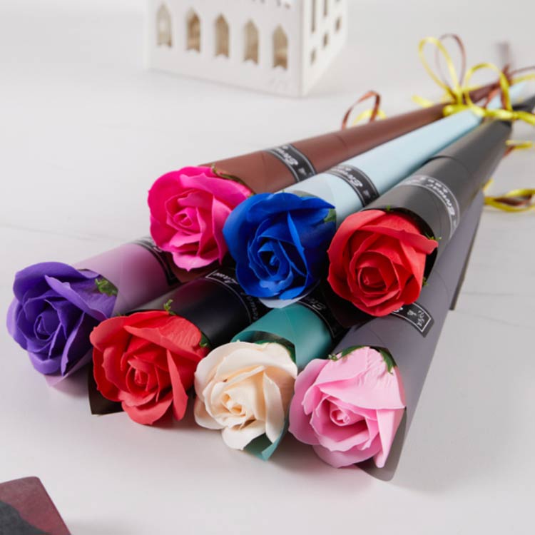 一輪 バラ 10本セット ソープフラワー 個包装1輪 一本 1本 花束 バラ 枯れない花 ギフト プレゼント 敬..