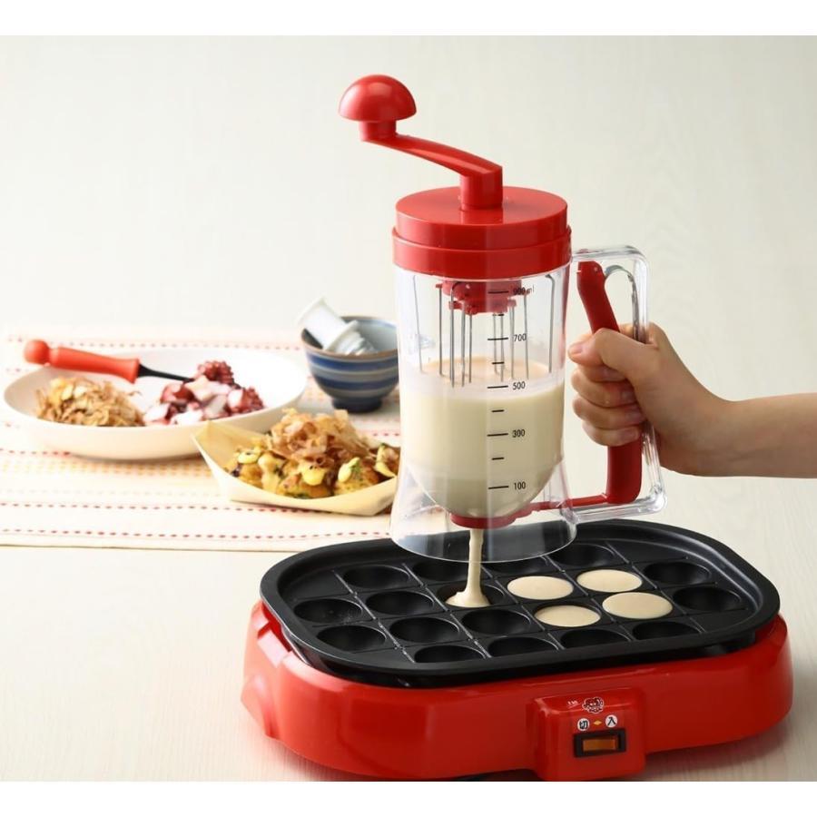 つぎ器 たこ焼き 粉つぎ名人 かき混ぜ器 レバーを引くだけで注げる たこ焼き作り パンケーキ作り 簡単..