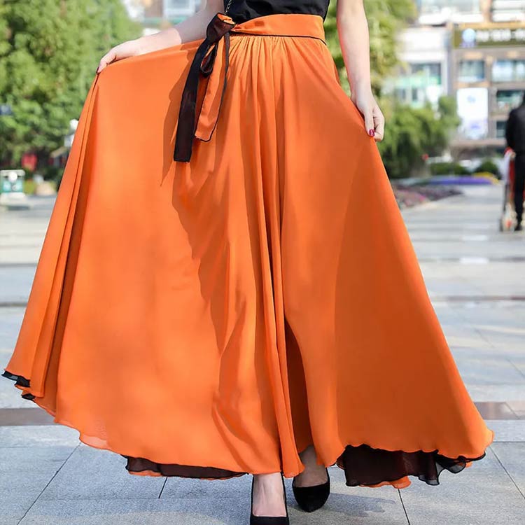 ダンススカート 80cm 広がる リバーシブル 85cm XS 95cm 90cm 社交ダンススカート ロングスカート ベリーダンス ラテンダンス フレアスカート フラメンコ ダンス衣装 大きい裾 レッスン社交ダンス リバーシブル S M L