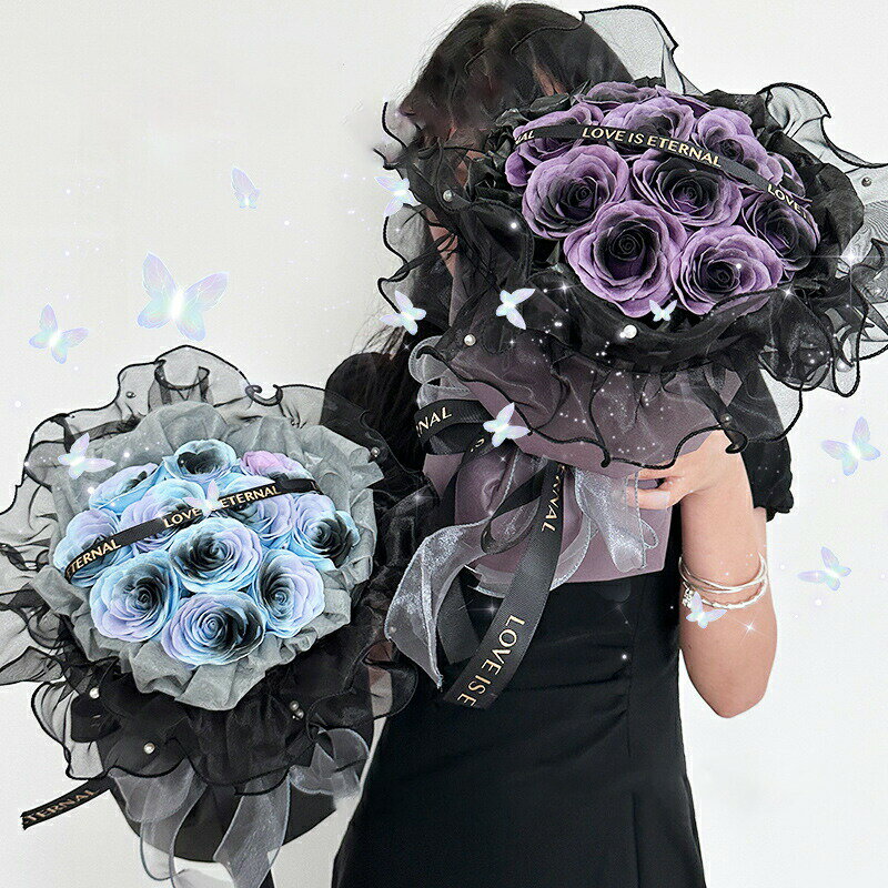 Rakuten - ソープフラワー 花束 フラワー ギフト 人気 誕生日プレゼント母の日 父の日 敬老の日 バレンタイン 石?花 石?フラワー 花束 お祝い 造花 卒業式 クリスマス 結婚記念日 彼女 送別会 退職感謝 開店祝い