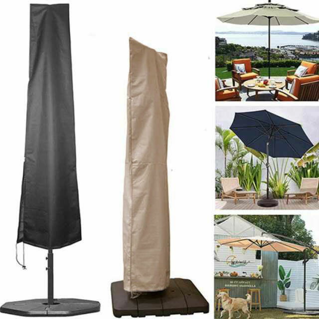 パラソル 戸外UVカット 防水 カバー パラソルカバー 2M ファニチャーカバー 黒 ブラック 大型 防水 撥..