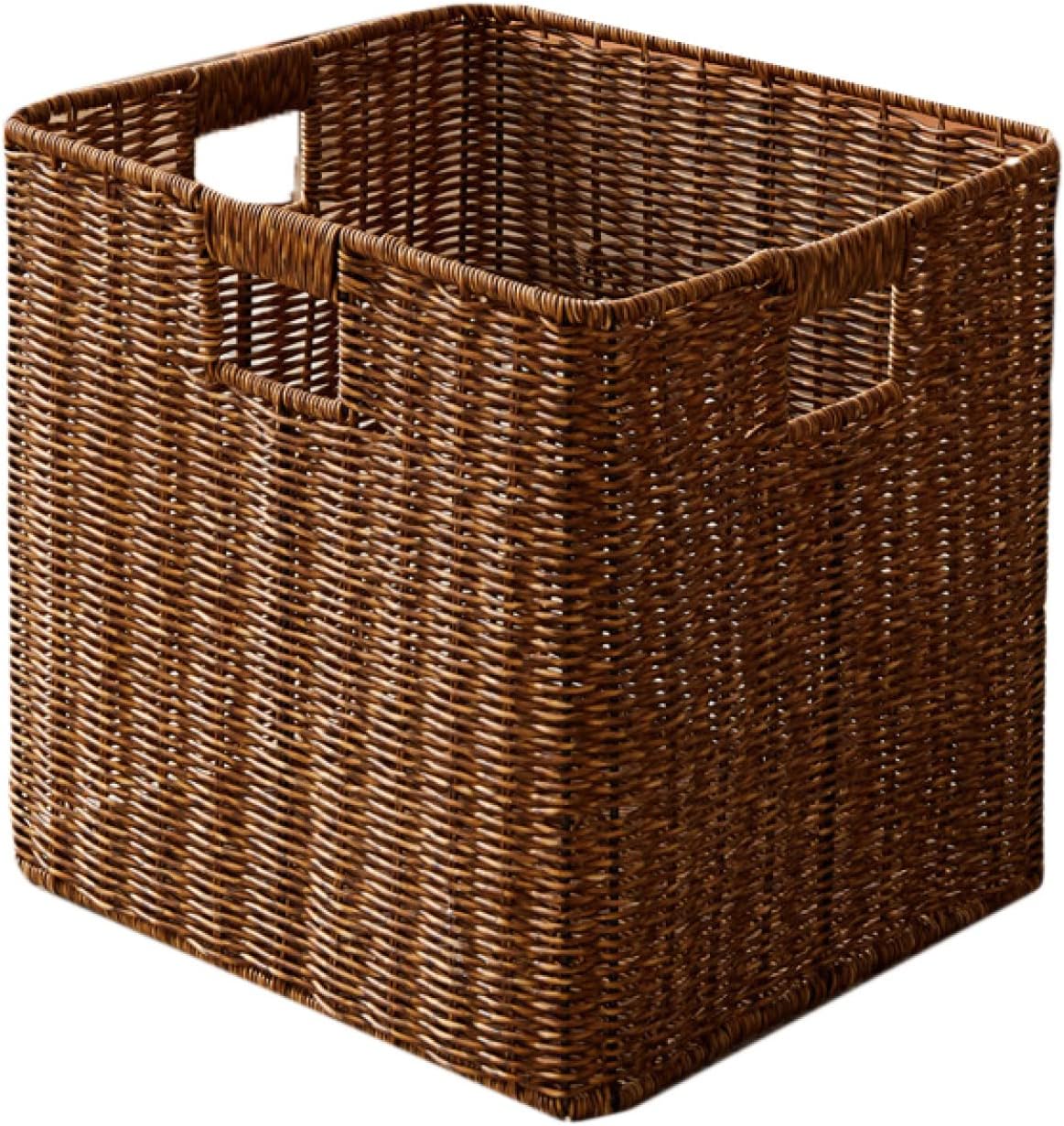 収納バスケット 藤 ラタン 収納かご お菓子入れ 30*30*30cm 野菜バスケット 藤かご 雑貨店 パンかご 卓..
