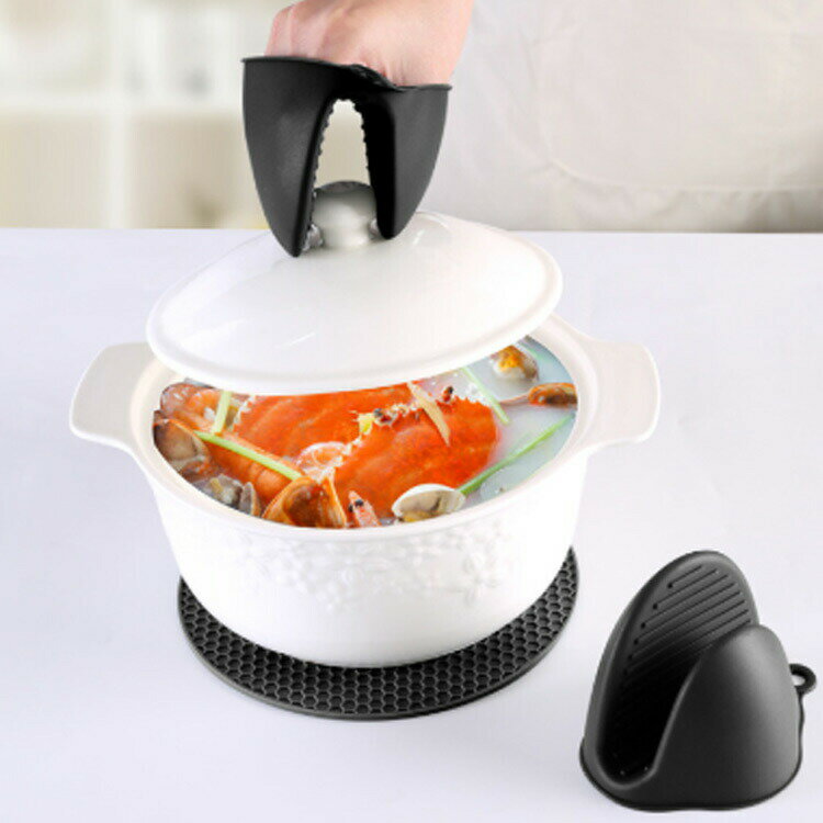 乐天商城 - 6点セット 鍋つかみ ミトン 鍋敷き コースター コップ敷き シリコン オーブンミット オーブングローブ 断熱 滑り止め 耐熱 防水 速乾 汚れ防止 水洗い可能 鍋敷き2個＋鍋つかみ2個＋オーブンミット2個 送料無料