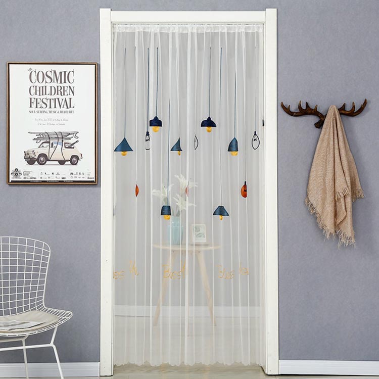 間仕切りカーテン 暖簾 のれん おしゃれ レースカーテン 間仕切り カーテン 突っ張り棒付き ドアカーテン つっぱり棒 突っ張り式 マジックテープ式 ロング丈 カーテン 夏 断熱 遮熱 蚊よけ 虫除け 簡単取り付け 玄関 脱衣所 玄関 ドア キッチン おしゃれ 北欧風 送料無料