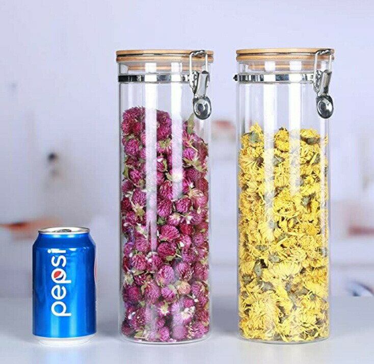 ガラス密閉保存瓶 パスタケース パスタ 保存容器 密閉 キャニスター ガラス 密封瓶 シリアル 保存容器 ..