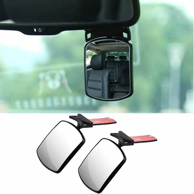Rakuten - 2個セット ルームミラー バックミラー 補助ミラー 車 ミラー ワイドミラー 視界 サポート 死角を減らす 父の日