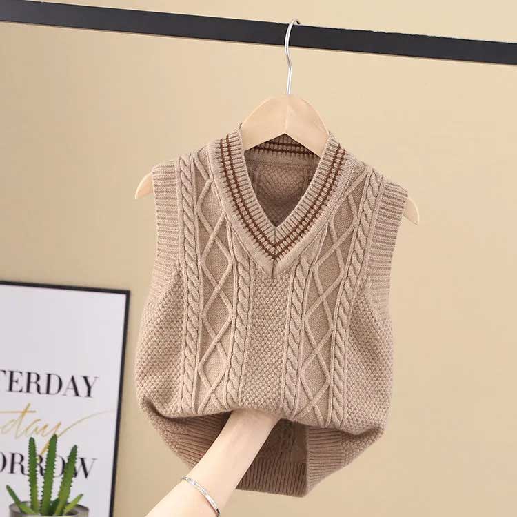 子供 キッズ ニットベスト 冬用 フォーマルベスト Vネックベスト ジュニア 春秋用 3色 袖無し ケーブル編み ウォッシャブル 通学 ユニセックス トップス フォーマル 重ね着 男女兼用