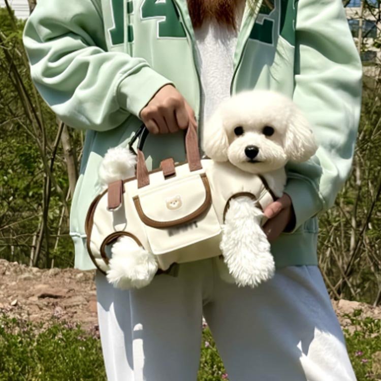 犬用 キャリーバッグ 斜め掛け ショルダーバッグ 夏 手提げバッグ 抱っこ紐 リード付き 3way ハーネス ..