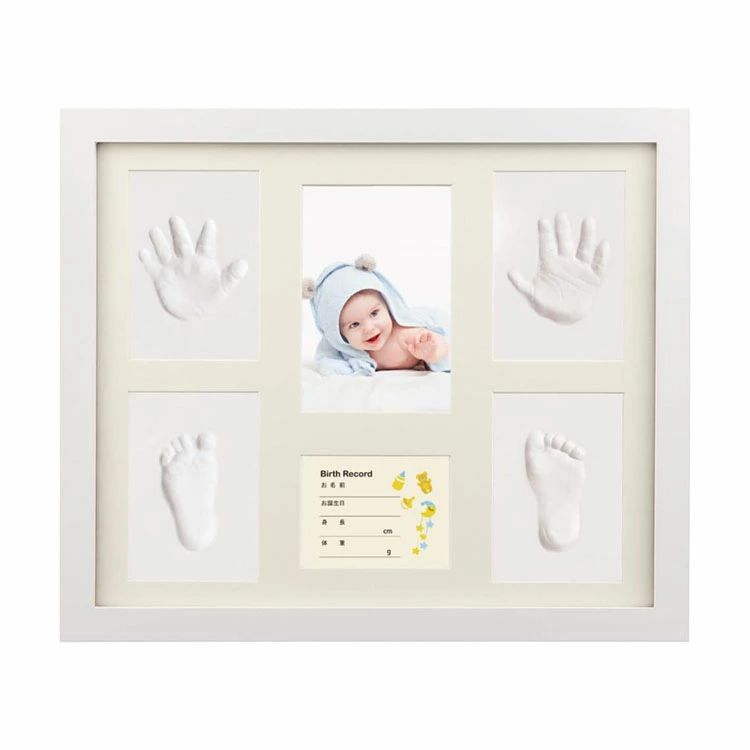 ベビーフレーム 手形 足形 フォトフレーム フォトスタンド 置き掛け兼用 壁掛け スタンド 無毒で安全 赤ちゃん 出産祝い 内祝い ベビー記念品 プレゼント 写真立て 出産祝い 名入れ 手形 足形 足形フレーム 手形
