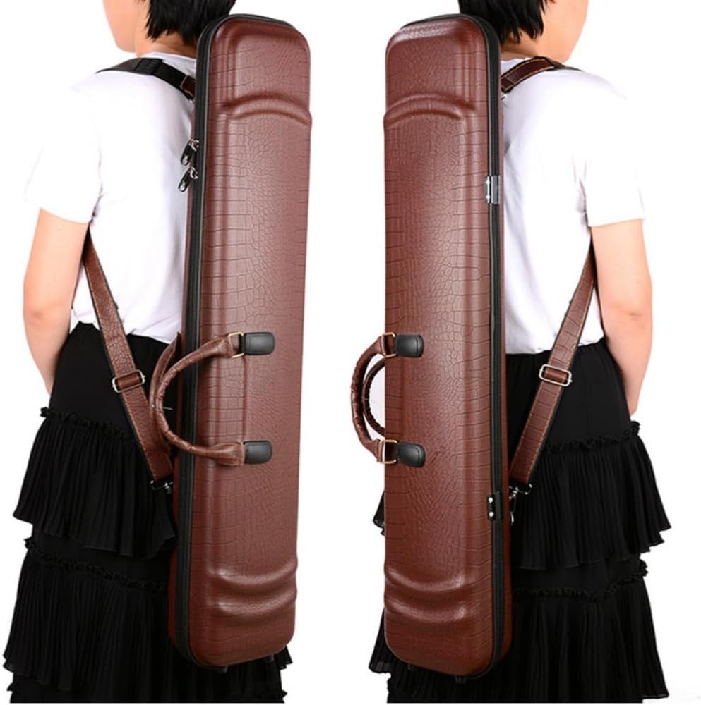 弦楽器 標準ユニバーサル二胡ボックス 革二胡ボックス バックパック、ポータブル二胡ボックス 二胡スペア収納ボックス 二胡バオ二胡バッグ 二胡ケース 収納ボックス