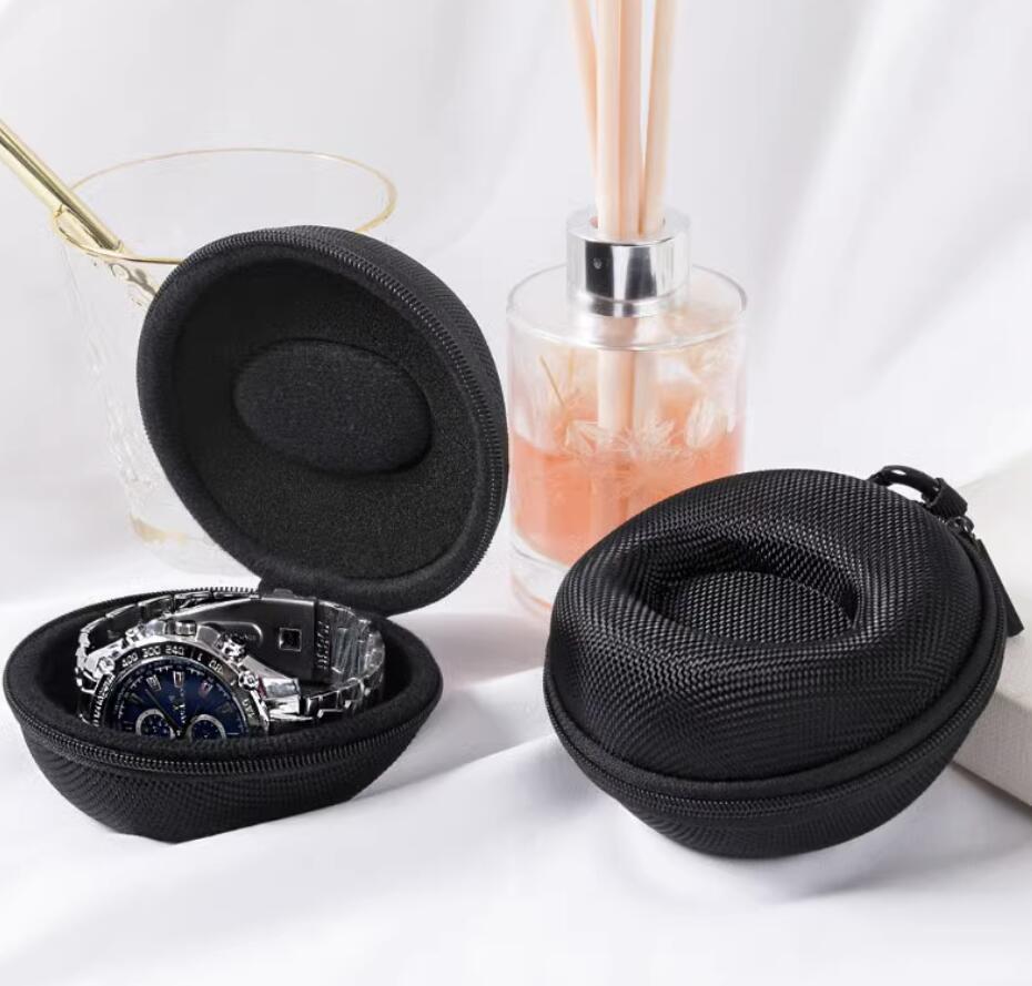 Storage Cases （No Winding） - 2色 時計ケース 腕時計 ケース トラベルウォッチケース シングル 収納 ボックス ウォッチケース スマート時計用 50mmまで トラベルケース 旅行 出張 持ち運び 便利