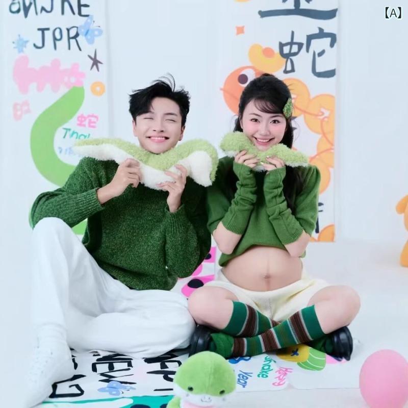 smilecoco楽天市場店のマタニティウェア 妊婦 夫婦 カップル マタニティフォト 記念撮影 衣装 アートフォト かわいい おしゃれ 上下セット 長袖 ポリエステル 春夏｜アングル2