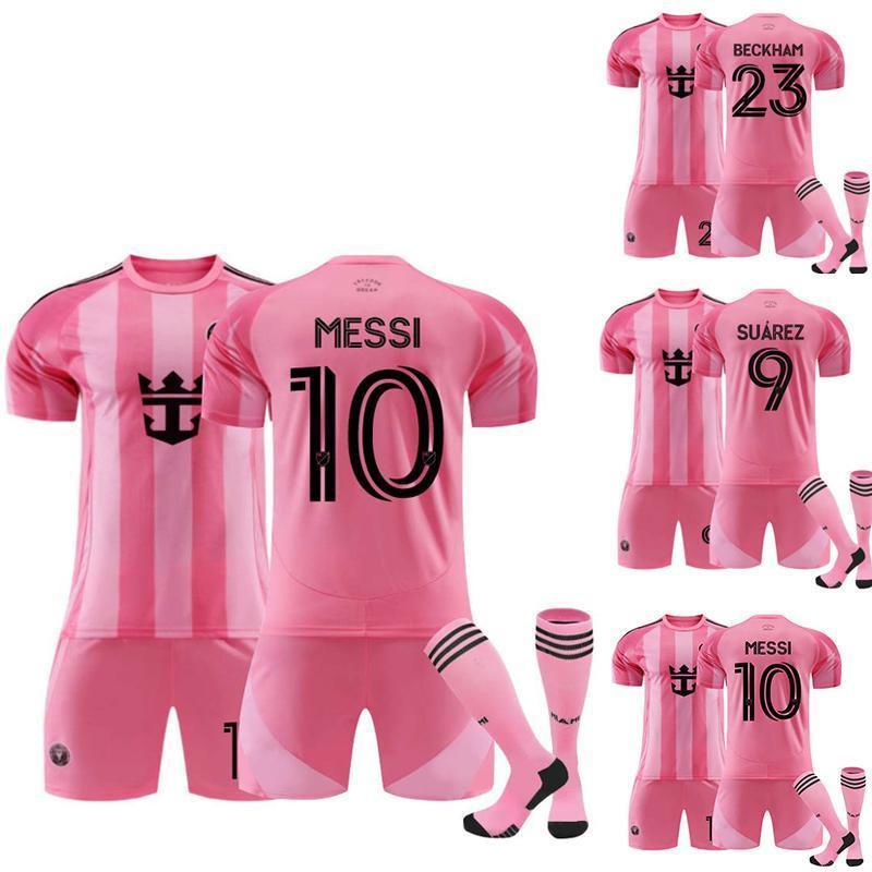 Rakuten - 25/26マイアミ ホーム 大人用、子供用サッカーユニフォーム トレーニングウェア10番メッシサッカーウェア9スアレスユニフォーム大人子供男女スーツ