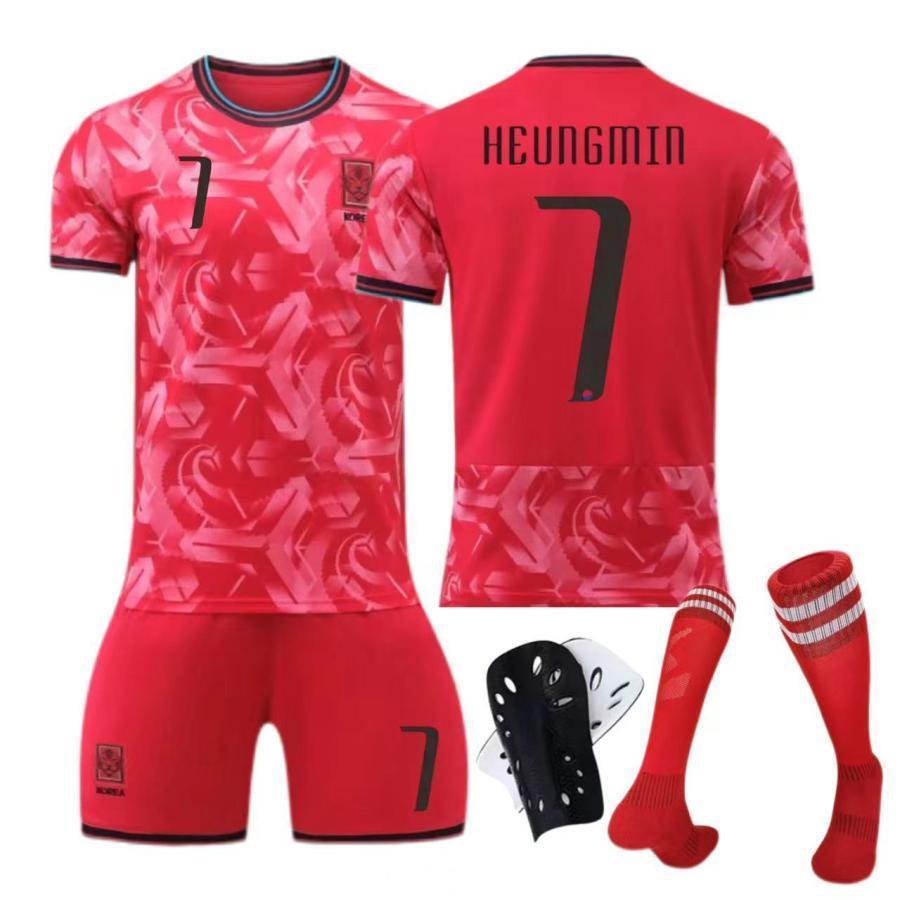 Rakuten - サッカー ユニフォーム サッカーウェア 24-25韓国ホームユニホーム7番孫興民18番李剛仁子供成人サッカー服 セット 大人 子供 半袖 40代