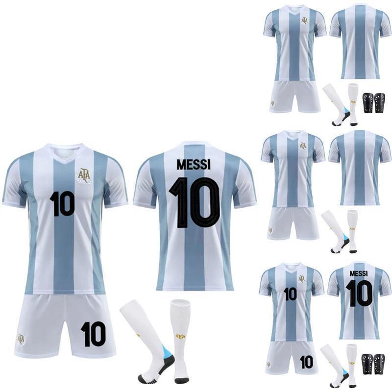 乐天商城 - 25-26 アルゼンチン代表 背番号10 メッシ 50周年記念エディション サッカーユニフォームセット大人子供男女スーツ