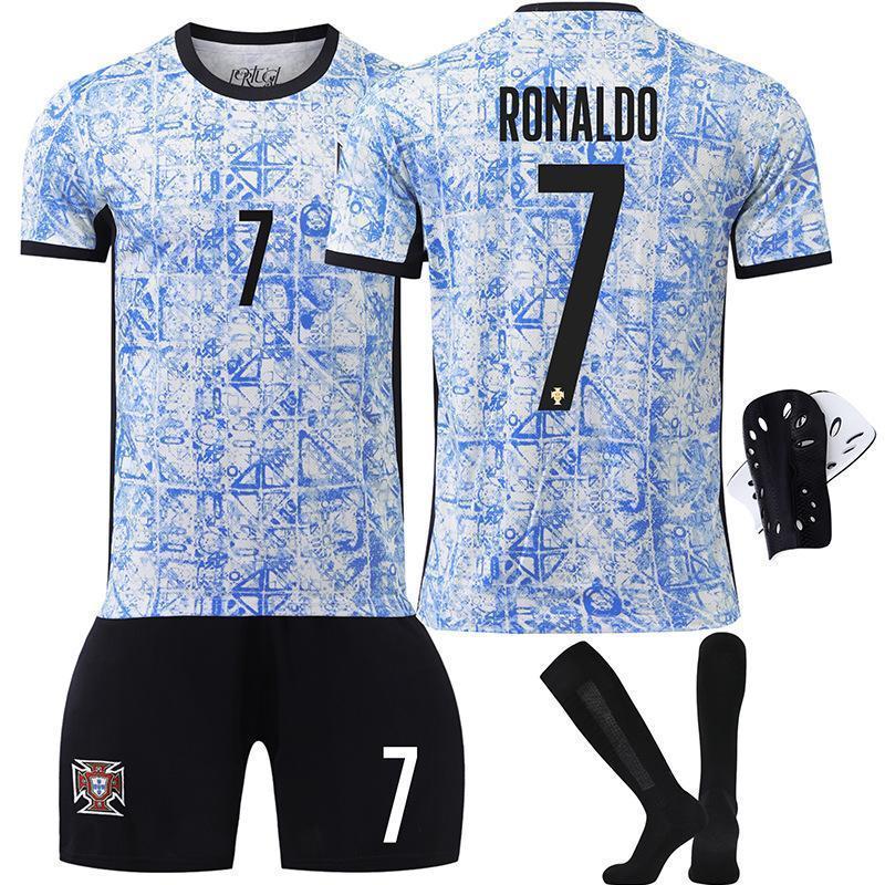 Rakuten - サッカー ユニフォーム 【三点セット】サッカーウェア 2425欧州カップポルトガルアウェイユニフォームセット7番Cロユニフォーム8番B費子供用サッカーウェア セット 大人 子供