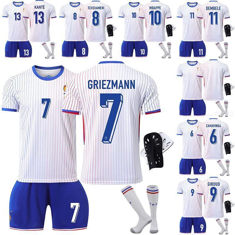 Rakuten - サッカー ユニフォーム 【三点セット】サッカーウェア 2024フランスユニフォーム10番ムバッペサッカーウェア7グリーズマン9ジル11ベレーヨーロッパカップ 大人 子供 半袖 セッ