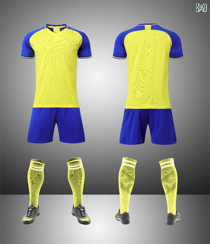 Long Pants - サッカーユニフォーム 上下セット メンズ レディース キッズ 練習着 半袖 サッカーウェア チーム部活の運動や試合に快適で動きやすい親子や家族でお揃いシンプルセットアップ