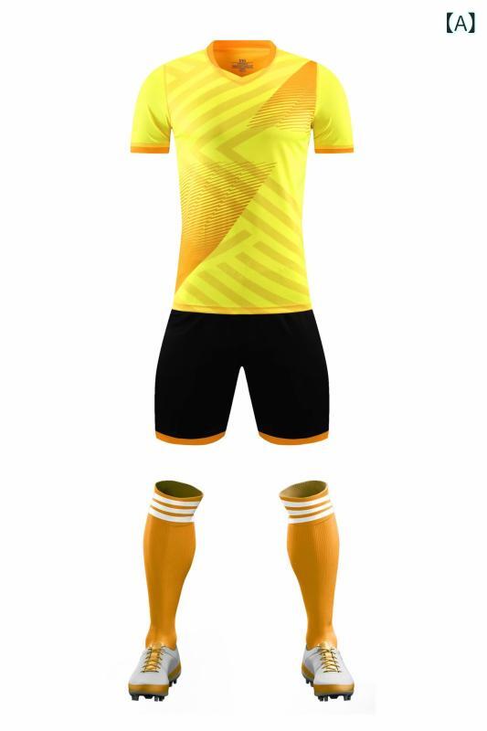 褲子 - サッカーユニフォーム 上下セット メンズキッズジュニア 通気性吸汗速乾機能 チーム練習着試合用 運動部活 団体注文対応 無地 動きやすい快適着心地トレーニングウェア