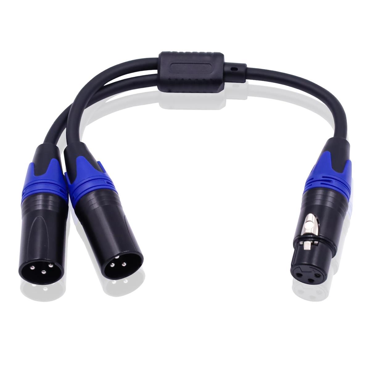 【XLR 分岐ケーブル】1本のXLR メス から2本のXLRオスケーブルまで、1つのXLR出力を2つのXLR入力に接続するために使用します。 マイク信号をミキシングコンソールの2つのチャンネルに割り当てるのに最適です。 完璧な音質をあげます。【音質】このXLR Y分岐ケーブルは24 AWG無酸素銅を採用して、ダブルシールド、ポリエチレン絶縁を採用して、高周波応答を高めて、高忠実度の音質を確保して、干渉を取り除き、純粋な音を伝えて、ブーンという音がなくて、騒音がない。 高品質で騒音のない性能。【堅牢、柔軟、耐久性】メッキ接続器、堅牢な金属接続器、プレス成形されたストレインリリーフは、安全な接続を提供し、耐久性を高め、信号損失と静電気ノイズを解消します。 耐久性と柔軟性に優れたPVCシースを使用して、最大限の柔軟性、耐久性、寿命を提供します。 清潔で巻き上げやすい。【互換性】このXLR 延長ケーブルは、ミキサー、カメラ、アンプ、スピーカー、マイク、パワーアンプなどの3ピンXLRコネクタを備えた機器と互換性があります。【バランスシールドケーブル】XLRオス to XLRメス、3本のリード線の外にアルミシールドがある。 データとオーディオ信号のスムーズな伝送を確保します。 プラグアンドプレイ。 短くて携帯しやすい。 ケーブル長:30cm【XLR 分岐ケーブル】1本のXLR メス から2本のXLRオスケーブルまで、1つのXLR出力を2つのXLR入力に接続するために使用します。 マイク信号をミキシングコンソールの2つのチャンネルに割り当てるのに最適です。 完璧な音質をあげます。【音質】このXLR Y分岐ケーブルは24 AWG無酸素銅を採用して、ダブルシールド、ポリエチレン絶縁を採用して、高周波応答を高めて、高忠実度の音質を確保して、干渉を取り除き、純粋な音を伝えて、ブーンという音がなくて、騒音がない。 高品質で騒音のない性能。【堅牢、柔軟、耐久性】メッキ接続器、堅牢な金属接続器、プレス成形されたストレインリリーフは、安全な接続を提供し、耐久性を高め、信号損失と静電気ノイズを解消します。 耐久性と柔軟性に優れたPVCシースを使用して、最大限の柔軟性、耐久性、寿命を提供します。 清潔で巻き上げやすい。【互換性】このXLR 延長ケーブルは、ミキサー、カメラ、アンプ、スピーカー、マイク、パワーアンプなどの3ピンXLRコネクタを備えた機器と互換性があります。【バランスシールドケーブル】XLRオス to XLRメス、3本のリード線の外にアルミシールドがある。 データとオーディオ信号のスムーズな伝送を確保します。 プラグアンドプレイ。 短くて携帯しやすい。 ケーブル長:30cm