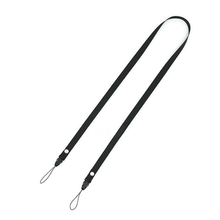 smilecoco楽天市場店のスマホ用 携帯ストラップ ネックストラップ 首掛けストラップ 携帯扇風機 ハンディファン ハンディーファン 2本セット 着脱式 ダブルフック 落下防止 社員証 名札IDカード用 首｜アングル2