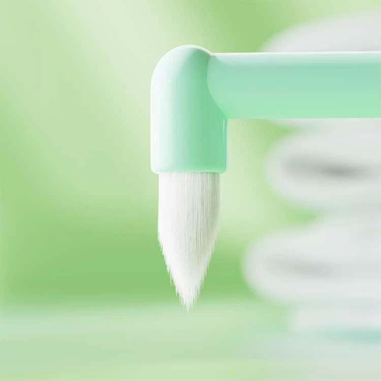 smilecoco楽天市場店の歯間ブラシ 歯ブラシ 部分磨き 奥歯用 矯正用 歯周ポケットに届く 歯槽膿漏ケア 歯周病ケア 筆のような毛 極細毛 超柔らかい 小さいヘッド 携帯用 部分用 10本セット 送料無料｜アングル3