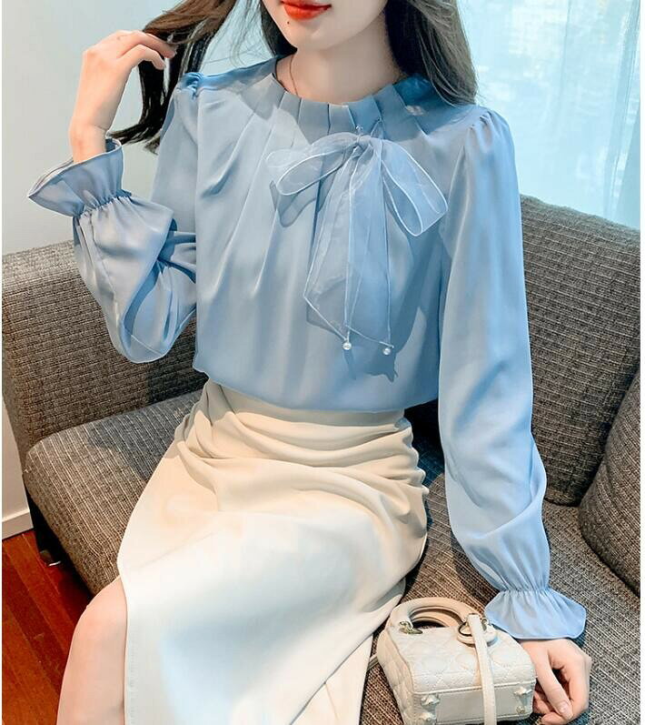 レディース シャツ 長袖 オフィスブラウス スーツ風 体型カバー 大人トップス 女性 スーツ 面接 ゆったり OL 仕事用 日常 上品 お洒落 優雅 柔らか 仕事着 春 秋 秋服 きれいめ 通 smilecoco-10011150 smilecoco楽天市場店 サンプル画像2