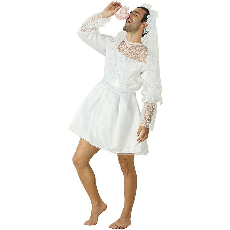 Halloween Vestido de boda Hombres Novia Adulto Hombres Cosplay Vestido Vestido de fiesta Eventos Navidad Vestido de Navidad Festival Académico Teatro Máscara Fotografía Vestido de espectáculo — vista 2