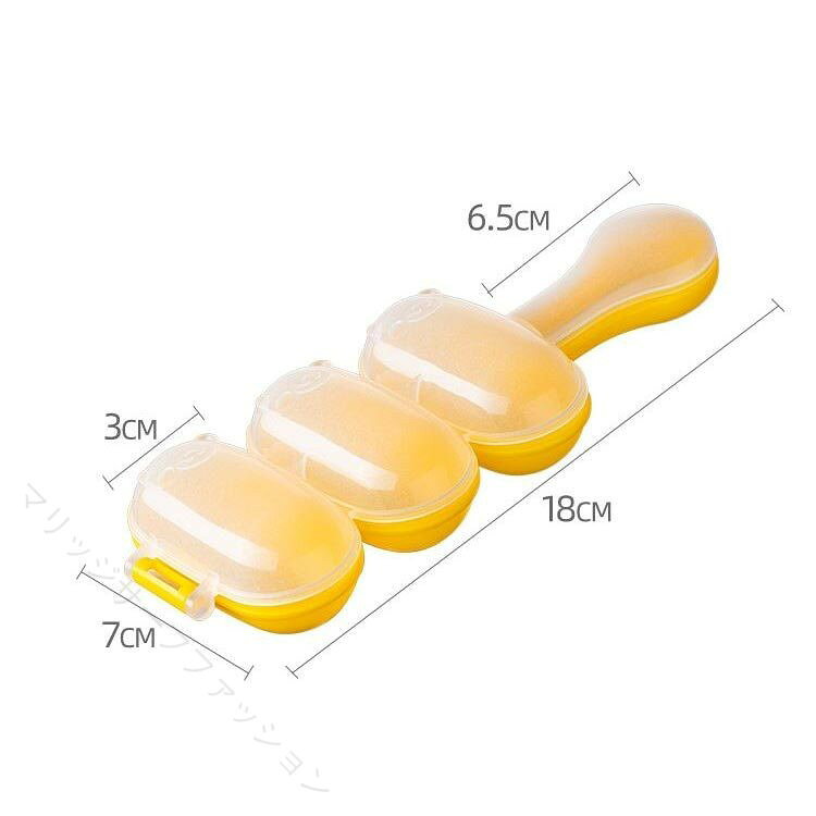 ひとくちサイズのミニおにぎりが一度に3つ握れるおにぎり型。ご飯を入れて振るだけで簡単に丸いおにぎりが作れます。手を汚さず・形をくずさず作れる!ポテトサラダやミートボールなどおにぎり以外でも使えますおでかけ先でもご飯や色々なおかずを簡単、清潔に食べやすく丸められます。お子様と一緒におにぎり作りが楽しめるアイテムです。 サイズ ミニサイズ サイズについての説明 18*7cm ※サイズ表の実寸法は商品によって1-3cm程度の誤差がある場合がございます。 素材 PP 色 おにぎり型 備考 ●サイズ詳細等の測り方はスタッフ間で統一、徹底はしておりますが、実寸は商品によって若干の誤差(1cm〜3cm )がある場合がございますので、予めご了承ください。 ●製造ロットにより、細部形状の違いや、同色でも色味に多少の誤差が生じます。 ●パッケージは改良のため予告なく仕様を変更する場合があります。 ▼商品の色は、撮影時の光や、お客様のモニターの色具合などにより、実際の商品と異なる場合がございます。あらかじめ、ご了承ください。 ▼生地の特性上、やや匂いが強く感じられるものもございます。数日のご使用や陰干しなどで気になる匂いはほとんど感じられなくなります。 ▼同じ商品でも生産時期により形やサイズ、カラーに多少の誤差が生じる場合もございます。 ▼他店舗でも在庫を共有して販売をしている為、受注後欠品となる場合もございます。予め、ご了承お願い申し上げます。 ▼出荷前に全て検品を行っておりますが、万が一商品に不具合があった場合は、お問い合わせフォームまたはメールよりご連絡頂けます様お願い申し上げます。速やかに対応致しますのでご安心ください。 【原産国/製造国: 中国】指定された配送時間は承っておりません。【マリッジサーフファッション】