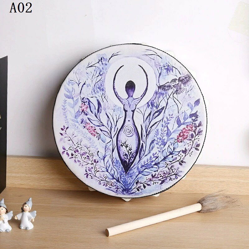 smilecoco楽天市場店のドラム楽器 手持ちドラム 木枠ドラム パフォーマンスドラム ドラム 打楽器 手打ち太鼓 創作鼓 精巧な鼓 繊細な鼓 楽器のおもちゃ プ 送料無料｜アングル3