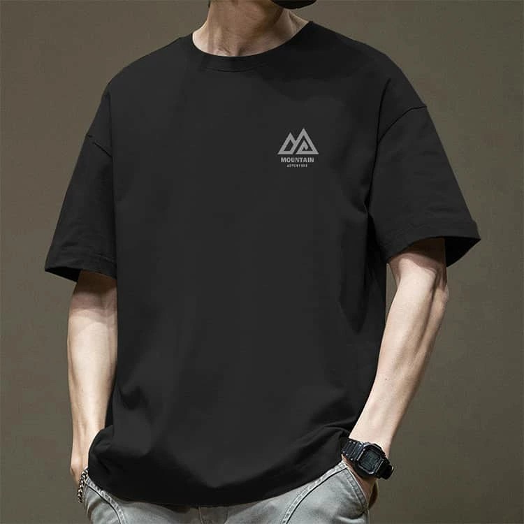 トップス Tシャツ 半袖Tシャツ 半袖 カットソー 無地 綿 コットン混 クルーネック ゆったり カジュアル ストリート シンプル 通学 通勤 春 夏 送料無料 — vista 3