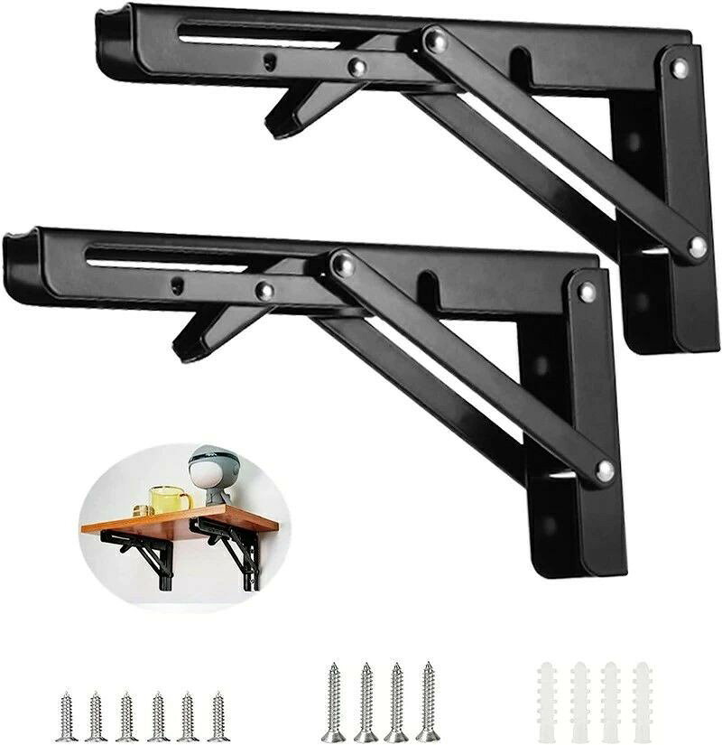 サイズ:長さ約30cm 厚さ2.6mm。耐荷重150kg。L字型棚受けブラケット*2。小ネジ*12,大きなネジ*6,拡張チューブ*6が含まれています。注:棚板と装飾は含まれていません。 高品質のステンレス鋼で作られており、優れた耐食性と防錆性を備えています。 コーティングなし、ペイントなし、掃除が簡単、伸線プロセス、毎日の傷を防ぎ、新品同様の明るさを保ちます。 邪魔な時にはワンタッチで折り畳める折りたたみ式ブラケットです、少し引っ張りながらしか折りたたみが出来なくなっているので不意に落ちる事もありません、下にあるボタンに軽く「タッチ」しながら押せば簡単にコンパクトに収まってくれるんです。場所をほとんど取りません。(ご注意:折畳時に指を挟まないように気をつけてください。) DIYが苦手な方でも簡単に設置できます。 パッケージには、適切な取り付けアクセサリ、高品質のステンレス鋼製ネジ、拡張チューブが含まれています。 2つの棚受けブラケットが互いに平行で壁に垂直であることを確認する必要があります。