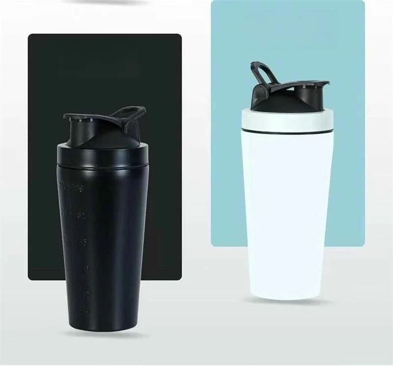 プロテインシェイカー シェーカーボトル ステンレス製 500ml 700ml 大容量 目盛り付き ボール入り 保冷保温 漏れ防止 匂い防止 軽量 持ち運び便利 送料無料