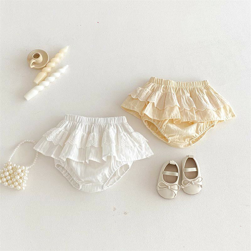 ベビー ブルマ ベビー服 ベビーブルマ 赤ちゃん ベビーパンツ ブルマパンツ ボトムス 子供服 キッズ ベビースカート 短パンツ バルーンパンツ レースフリル スカート フリルスカ