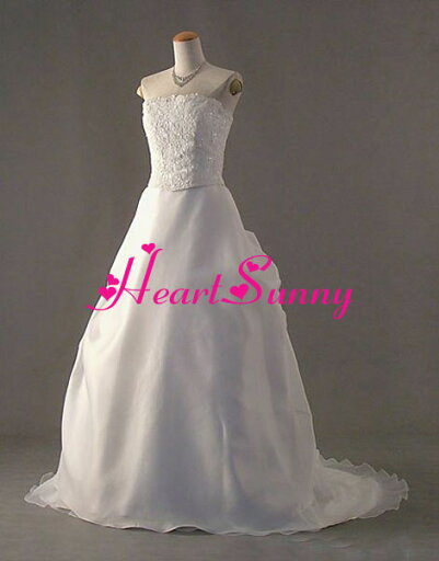 ウェディングドレス Aライン☆D002☆ベール進呈 トレーン☆HeartSunny【RCP】サイズオーダーメイド/結婚式/披露宴/二次会/大きい/小さい/ロングウエディングドレス/パーティードレス/ブライダル/花嫁/格安/激安 ウェディングドレス Aライン☆D002☆ベール進呈 トレーン☆HeartSunny【RCP】サイズオーダーメイド/結婚式/披露宴/二次会/大きい/小さい/ロングウエディングドレス/パーティードレス/ブライダル/花嫁/格安/激安