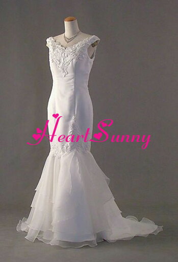 ウェディングドレス マーメイド☆D041☆Vネック 花柄レース トレーン☆HeartSunny【RCP】サイズオーダーメイド/結婚式/披露宴/二次会/大きい/小さい/ロングウエディングドレス/パーティードレス/ブライダル/花嫁/格安/激安 ウェディングドレス マーメイド☆D041☆Vネック 花柄レース トレーン☆HeartSunny【RCP】サイズオーダーメイド/結婚式/披露宴/二次会/大きい/小さい/ロングウエディングドレス/パーティードレス/ブライダル/花嫁/格安/激安